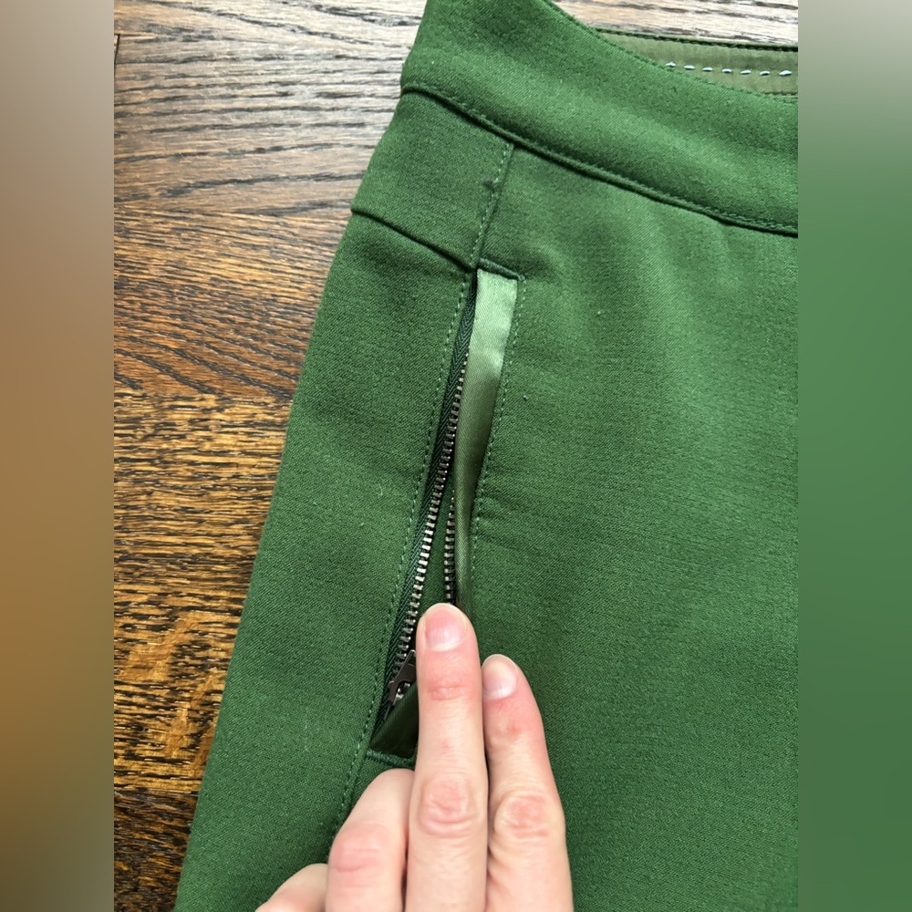 Anthropologie Cartonnier Green Stretch High-Rise Slim Straight Pants. Size 4 - Picture 5 of 10